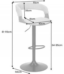 Barová židle MANHATTAN šedá strukturovaná látka Nábytek | Jídelní prostory | Barové židle