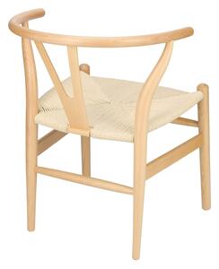 Židle Wicker Color přírodní/světle hnědá inspirovaná Wishbone