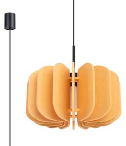 Závěsné svítidlo Mula, 1x žluté plstěné stínítko, (fi 45cm)