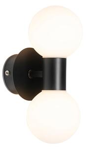 Moderní nástěnná lampa černá IP44 2-světlo - Cederic