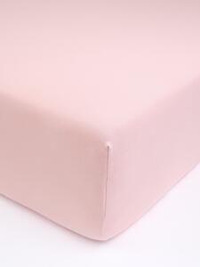 Jersey prostěradlo s lycrou Deluxe 90 × 200 cm – starorůžové