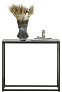 Hoorns Černý mramorový toaletní stolek Mell 90 x 30 cm