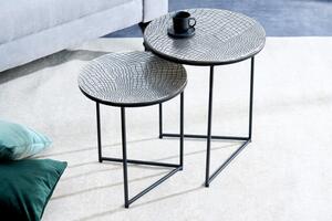 2SET konferenční stolek CROCODILE 40 CM stříbrný Nábytek | Obývací pokoj | Konferenční stolky | Všechny konferenční stolky