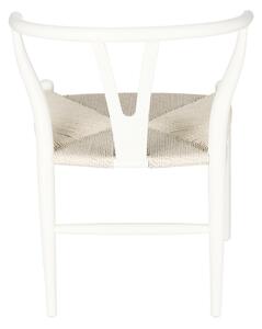 Židle Wicker přírodní/bílá
