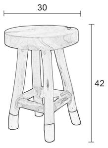 White Label Masivní teaková stolička WLL Harry 42 cm