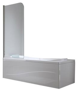 BPS-koupelny Jednodílná vanová zástěna PR01 70x140 chrom/transparent