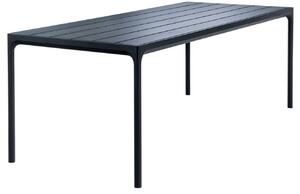 Černý kovový zahradní jídelní stůl HOUE Four 210 x 90 cm
