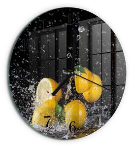 Skleněné nástěnné hodiny Citrony zsoc-fi30-00179486