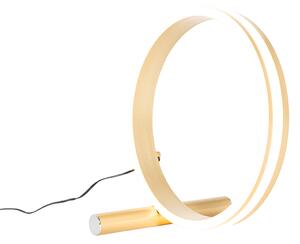 Designová stolní lampa mosaz vč. LED 3-stupňové stmívání - Navara