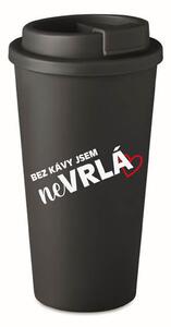 BEZ KÁVY JSEM NEVRLÁ - černý termohrnek 475 ml