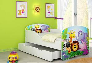 Dětská postel - ZOO - 140x70 cm + šuplík