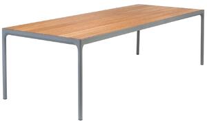Šedý bambusový zahradní jídelní stůl HOUE Four 270 x 90 cm