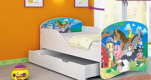 Dětská postel - Farma - 140x70 cm + šuplík