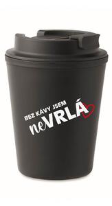 BEZ KÁVY JSEM NEVRLÁ - černý termohrnek 300 ml