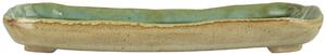 Kameninový tácek Ocean Green Oblong