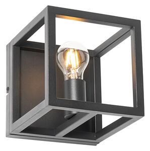 Průmyslová nástěnná lampa černá - Cage