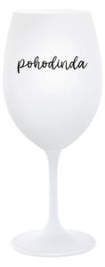 POHODINDA - bílá sklenice na víno 350 ml