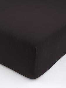 Jersey prostěradlo s lycrou Deluxe 90 × 200 cm – tmavě hnědé