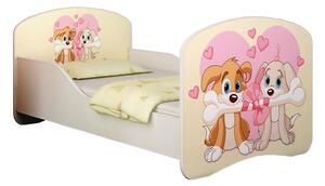 Dětská postel - Zamilovaní pejsci 140x70 cm
