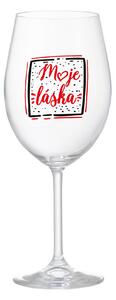 MOJE LÁSKA - čirá sklenice na víno 350 ml