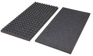 RUBBER Stájová deska vajíčková - černá, v. 55 mm, rastr 23 mm MSRB002