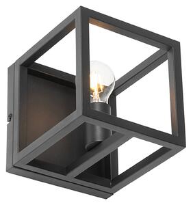 Průmyslová nástěnná lampa černá - Cage