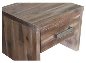 Masivní noční stolek z lakovaného akátového dřeva Albus