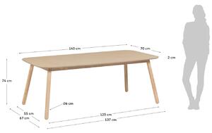 Dřevěný jídelní stůl Kave Home Batilde 140 x 70 cm
