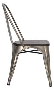 Židle Paris Wood kartáčovaná borovice metalická