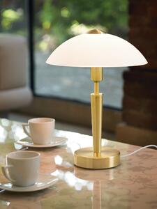 Eglo 87254 Solo - Dotyková mosazná stmívatelná lampička, 1 x E14, Ø 26cm (Dotyková stolní lampa v barvě mosaz)