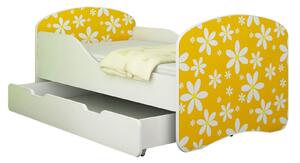 Dětská postel - Oranžová sedmikráska 140x70 cm + šuplík