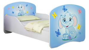 Dětská postel - Modrý sloník 140x70 cm