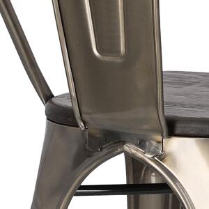 Židle Paris Wood kartáčovaná borovice metalická