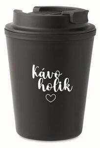 KÁVOHOLIK - černý termohrnek 300 ml