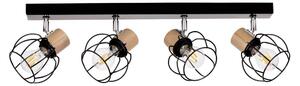 Envostar - Fence 4 Stropní Lampa Black/Chrome/Wood - Lampemesteren