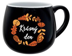 KRÁSNÝ DEN (PODZIM) - černý keramický hrníček 300 ml