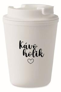KÁVOHOLIK - bílý termohrnek 300 ml