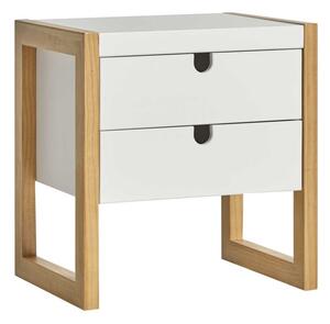 Noční stolek z borovice Derrick - bílý F011282
