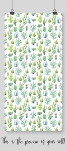 Fototapeta Drobné kaktusy na bílém pozadí Samolepící 250x250cm