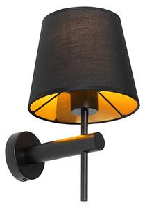 Moderní nástěnná lampa černá - Pluk