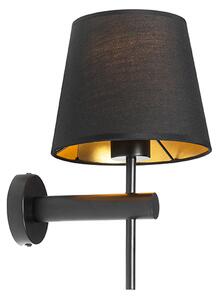 Moderní nástěnná lampa černá - Pluk