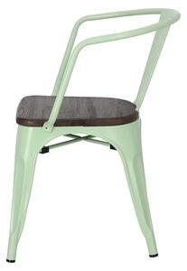 Židle Paris Arms Wood kartáčovaná borovice zelená