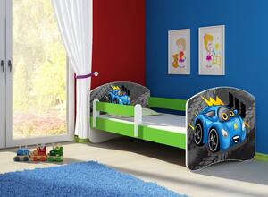 Dětská postel - Blue car 2 140x70 cm zelená