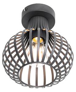 Moderní stropní svítidlo černé 18 cm - Saffira