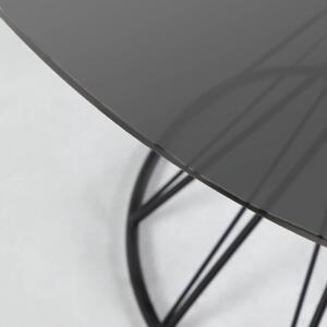 Černý skleněný jídelní stůl Kave Home Niut 120 cm