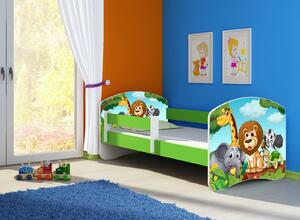 Dětská postel - Safari 2 140x70 cm zelená