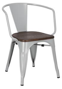 Židle Paris Arms Wood kartáčovaná borovice šedá