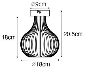 Moderní stropní svítidlo černé 18 cm - Saffira