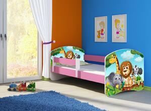 Dětská postel - Safari 2 140x70 cm růžová