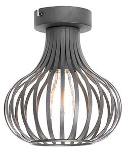 Moderní stropní svítidlo černé 18 cm - Saffira